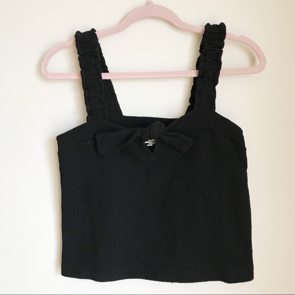 NWT Madewell Texture & Thread Tie Front Top